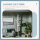 8.4 Floor to Ceiling Cat Tree, Adjustable Height, White
