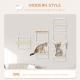 Cat Shelves for Indoor Cats, 6Pc Modern Cat Wall Furniture with Adjustable Height Jumping Platforms & Hammock, Cream White