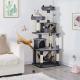 Vertical Cat Tree With Integrated Cat Bed