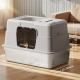 60-40-40cm Fully Enclosed Stainless Steel Cat Litter Box, Odor & Splash Proof Easy Clean, For Large Cats & Multi-Cat Households