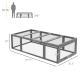 Large Wooden Rabbit Hutch Habitat Enclosure