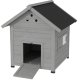 Wooden Pet House With Openable Roof & Double Doors