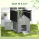 Wooden Pet House With Openable Roof & Double Doors
