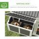Wooden Chicken Coop With Run, 2 Nesting Boxes, 2 Roosting Bars, Ramp & Tray, Poultry Cage For 6-8 Chickens, Gray