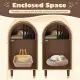 Cat Litter Box Enclosure , 2-in-1 Condo Cat Bed, Cat Shelter Furniture With Two-Level Cozy Haven For 2 Cats, Cute Kitty Condo For Sleeping, Luxury Cat House& Furniture, Espresso