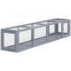 PawHut Wooden Cat Run With Weather Protection, Connecting Inside And Outside, Dark Gray