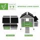Wooden Chicken Coop W Wheels, Handles, 2 Nesting Boxes, 2 Trays, 4 Perches, Chicken Tractor For 4-6 Chickens, GrayFor Multiple Packages Being Shipped, Please Pay Attention To The Dimensions And Weigh