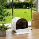 White Cat Litter Box With Lid With Scoop And Filter