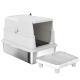 Cat Stainless Steel Cat Litter Box For Big Cats With Flip Cover