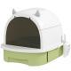 Green Cat Litter Box With Lid, Scoop, Deodorizing Bags