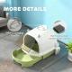 Green Cat Litter Box With Lid, Scoop, Deodorizing Bags