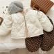 Girls Pure Color Thickened Fleece Lined Coat