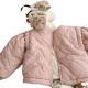 Girls Pure Color Thickened Fleece Lined Coat
