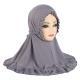 Girls Fashion Personality Pure Color Ruffles Headscarf