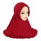 Girls Fashion Personality Pure Color Ruffles Headscarf