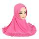 Girls Fashion Personality Pure Color Ruffles Headscarf