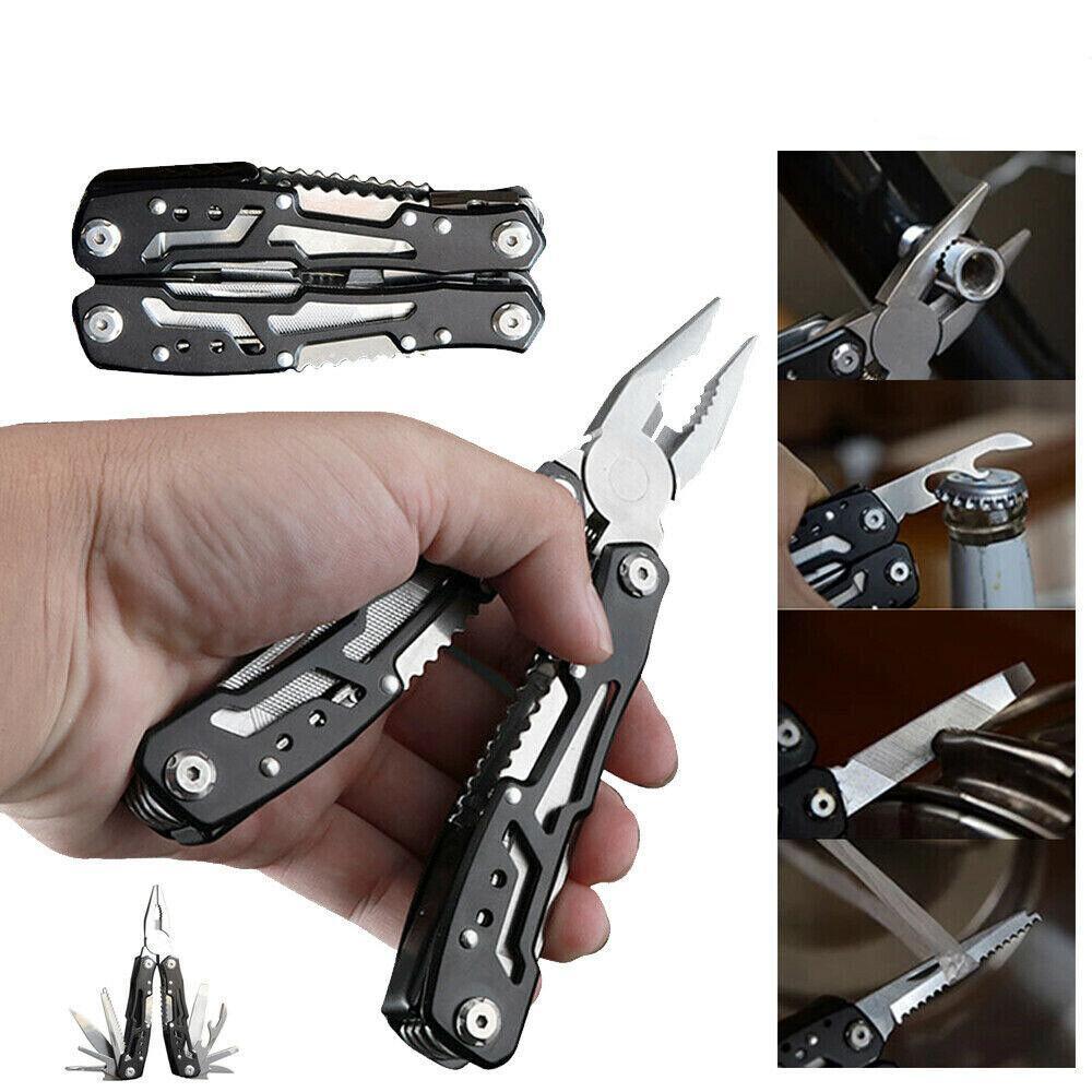 Multifunctional Stainless Steel Multi-tool Pocket Pliers, Saw, Folding Pliers, Outdoor Tool DE