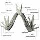 Multifunctional Stainless Steel Multi-tool Pocket Pliers Saw Folding Pliers Outdoor Tools UK