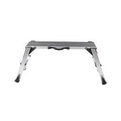 Folding Work Platform, Aluminum Drywall Stool Ladder, 660 Lbs Load Capacity Heavy Duty Work Bench W Non-Slip Feet, Ideal For Washing Vehicles, Cleaning, Painting, Decorating