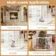 6-Panel Expandable Safety Gate (34.5"-154"), 270° Rotatable Baby/Pet Barrier For Fireplace Stairway Doorway-White