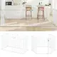 6-Panel Expandable Safety Gate (34.5"-154"), 270° Rotatable Baby/Pet Barrier For Fireplace Stairway Doorway-White