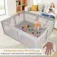 Portable Baby Play Yard - 73"x61.5"x27", Breathable Mesh, 50 Ocean Balls & Carry Bag