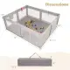 Portable Baby Play Yard - 73"x61.5"x27", Breathable Mesh, 50 Ocean Balls & Carry Bag