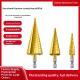 Hardware Drill Bits With Straight Flutes, Bagged In A Three-piece Step Drill Set