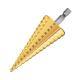 Hardware Drill Bits With Straight Flutes, Bagged In A Three-piece Step Drill Set