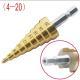 Hardware Drill Bits With Straight Flutes, Bagged In A Three-piece Step Drill Set