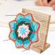 Knitted Yarn Shaped Crochet Square Solid Wood Woven Board