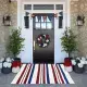 "American Flag Doormat - Patriotic USA Flag Welcome Mat, Non-Slip Indoor/Outdoor Front Door Rug, Veterans Day Gift, Porch Home Decor - Red White And Blue Stars & Stripes Design"