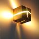 Creative Corridor Square Solid Wood Wall Bedside Lamp