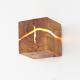 Creative Corridor Square Solid Wood Wall Bedside Lamp