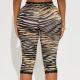 Sexy Lace Leopard Print Cropped Tight Straight-leg Pants