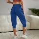 Womens Home Casual Pants High Waist Temperament Ankle-tied Harem Pants