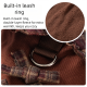 Cozy Brown Plaid Pet Sweater Dress - Fleece-Lined Dog Skirt And Cat Winter Clothes With Ruffle Trim