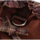 Cozy Brown Plaid Pet Sweater Dress - Fleece-Lined Dog Skirt And Cat Winter Clothes With Ruffle Trim