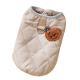 Cute Bear Patch Quilted Pet Vest, Warm Padded Dog Gilet For Small Dogs With Retro Style