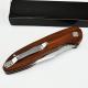 Wooden Handle Self-defense Folding Knife For Portable Outdoor Use