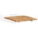   Tabletop Solid Acacia Wood 58x(50-60)x2.5 cm   Tabletop
