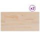   Tabletops 2 pcs. 60x30x1.7 cm Rectangular Solid Wood