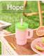 Bubble Straw Water Breakfast Milk Cup Stylish Design Small Capacity
