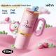 Cartoon Design Car Mount Straw Cup - Vehicle Cup Holder Compatible Portable Drink Tumbler
