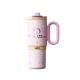 Cartoon Design Car Mount Straw Cup - Vehicle Cup Holder Compatible Portable Drink Tumbler