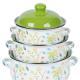 Double-handled Enameled Instant Noodle Bowl With Lid, Heat-resistant Oil Can
