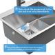 Stainless Steel Kitchen Punch Free Wire Ball Drain Rack With Magnetic Sponge