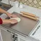 Stainless Steel Cutting Board With Lip For Kitchen Chopping Boards For Countertop Large Metal Cutting Board Over Sink Suitable For Meat Fruits Vegetables Bread Noodle And Pizza Bamboo Knives
