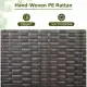 Mix Brown PE Rattan Outdoor Storage Cabinet, 3-Shelf With Removable Drawer & Lockable Wheels