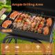 Barrel Charcoal Grill With Foldable Side Table And Thermostat